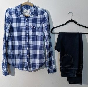 Hollister Womens Button Down Shirt sz Large